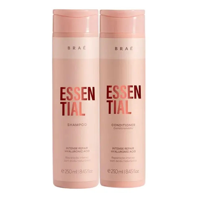 Kit Braé Essential Duo Diário com Shampoo e Condicionador para Cabelos Danificados