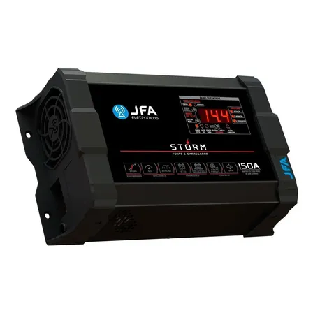 Fonte Carregador Jfa 150a Bivolt Storm Com Medidor Cca Cor Preto