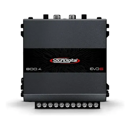 Soundigital Sd 800 Sd800 Sd800.4d 800.4d 4 Canais Evo Cor Preto Impedancia Evo2 (1 Ohm Por Canal/ 2 Ohms Bridge