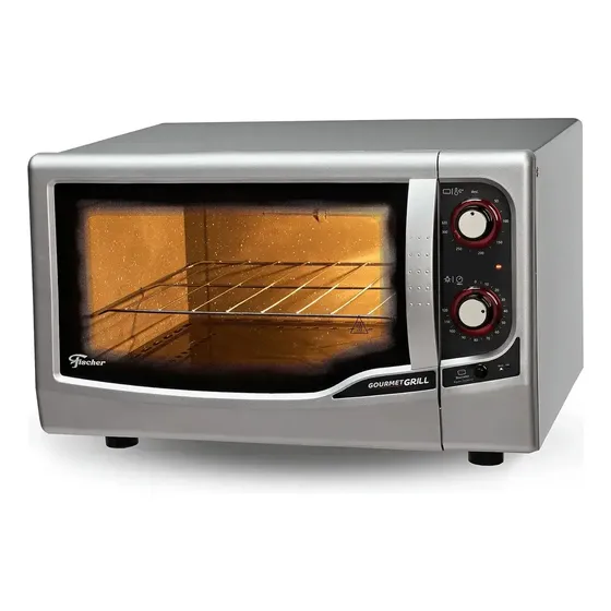 Forno elétrico de bancada Fischer gourmet grill Prata
