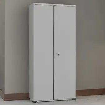 Armário Elite Aço Escritório Fechadura 3 Prateleiras Ea303 Cinza