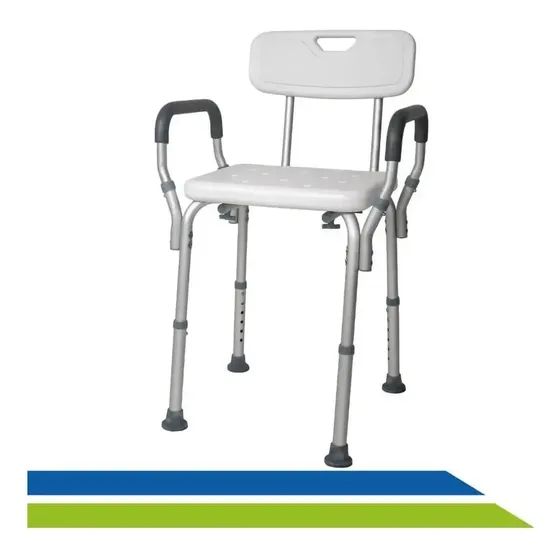 Banqueta Banho Encosto E Apoio Para O Braço 130kg Hidrolight