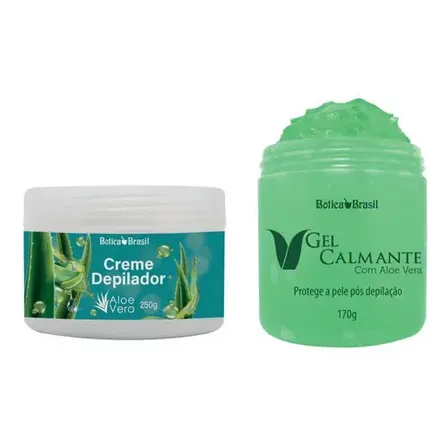 Kit Depilador Creme E Gel Calmante Aloe Vera