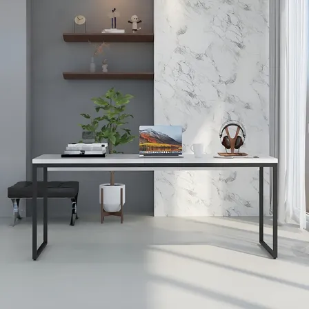 Mesa Para Escritório Diretor 1,80m Dynamica Cor Branco Chess / Est.preta