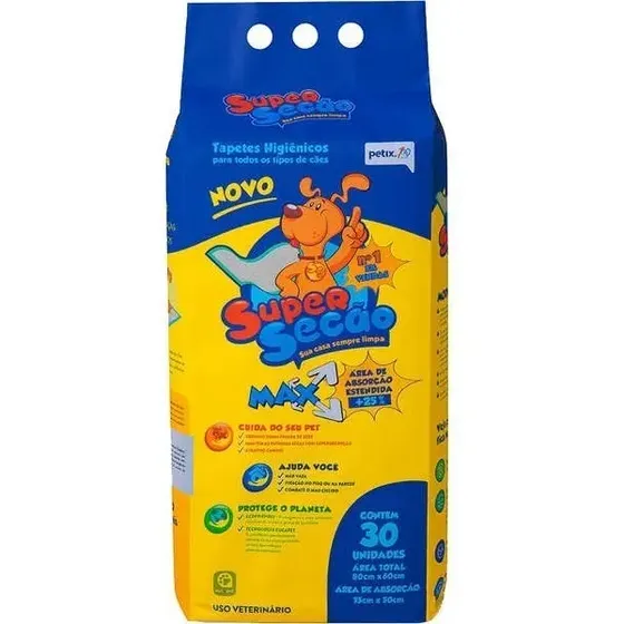 Tapete Higiênico Super Secão Max para Cães 30 unidades