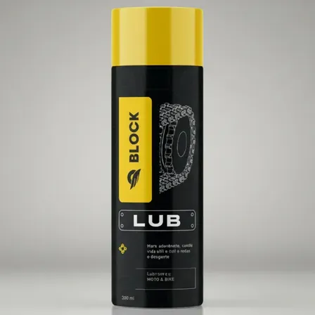 Lubrificante Para Corrente De Moto Lata 300 Ml Block Lub