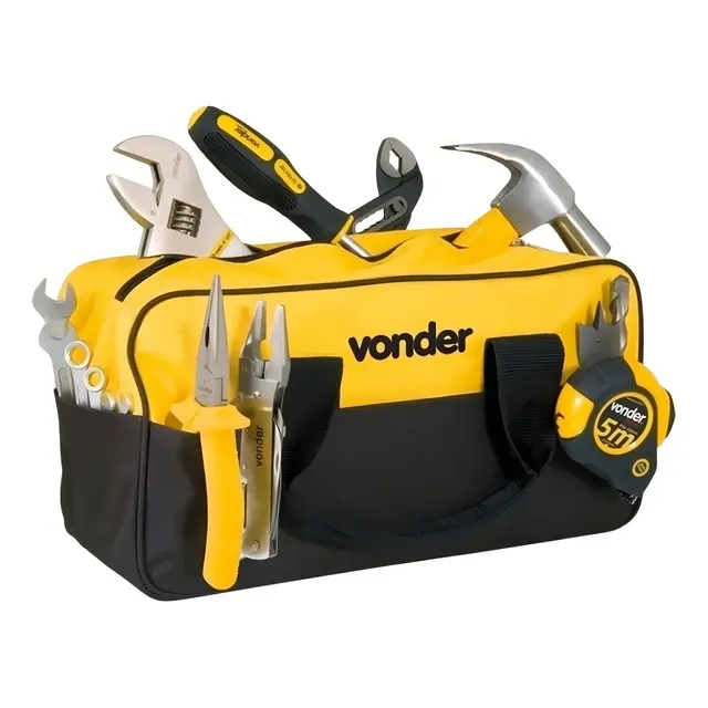 Bolsa Em Lona Para Ferramentas Bl-005 Com 8 Divisões Vonder Amarelo