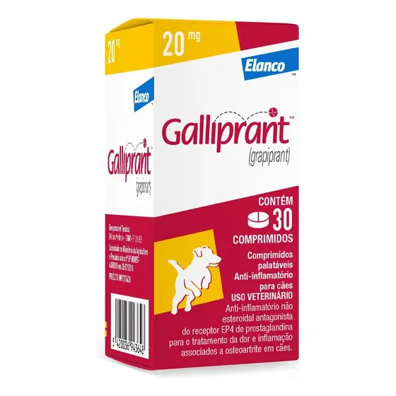 Galliprant 20mg Anti-inflamatório Elanco Cães 30 Comprimidos