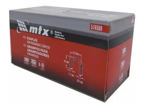 Grampos Para Grampeador Pneumático 10mm 5000 Pçs 576569 Mtx
