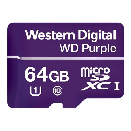 Cartão De Memória Wd Purple 64gb Microsd Cftv Intelbras Mibo