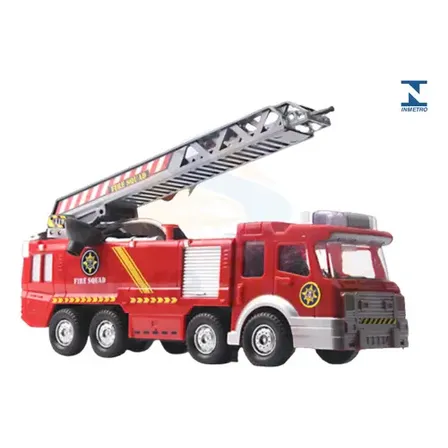 Caminhão de Bombeiro com Jato de Água Toy King Vermelho Escala Grande