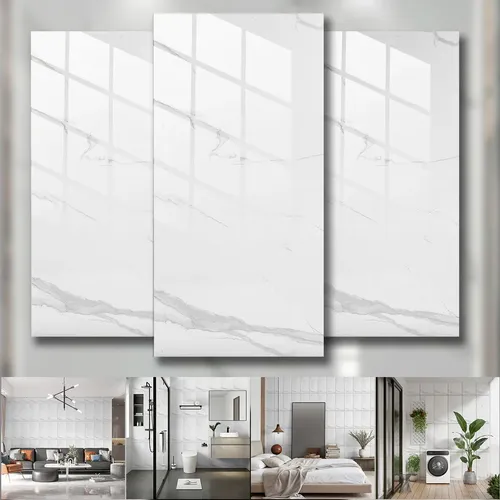 Kit 10 Placa Adesiva Mármore 3d Autocolante 60×30 Cm Painel Revestimento Decorativo Lavável Para Parede