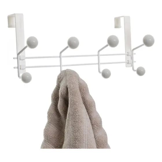 Organizador Para Porta e Parede com 8 Ganchos Facility Branco