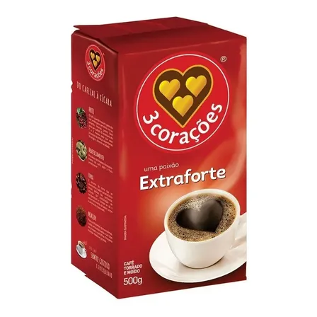 Café Torrado E Moído A Vácuo Extraforte Pacote 500g 3 Corações