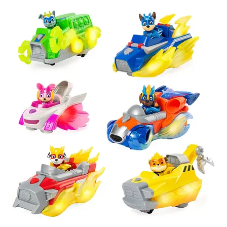 Kit 6 Carrinhos Patrulha Canina Brinquedos Coleção Fricção