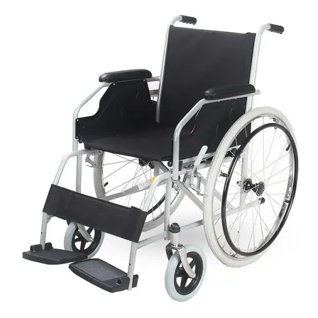 Cadeira De Rodas Manual Dobrável em Aço Carbono até 120 Kg D100 Dellamed