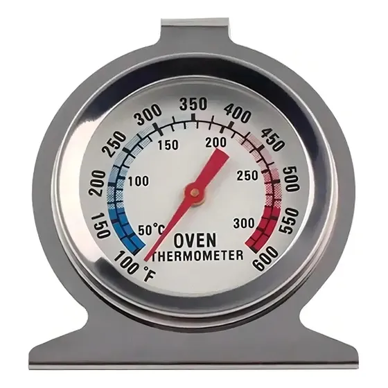 Termômetro Analógico Forno 300° Com Base Inox Pizzaria Padar