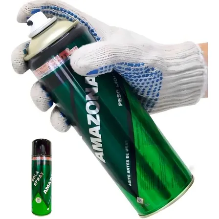 Cola De Contato Spray Amazonas 340g Fixação Forte Verde