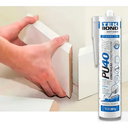 Cola Pu Fix Tekbond Branco 280ml Adesivo Polímero Multiuso Alta Resistência