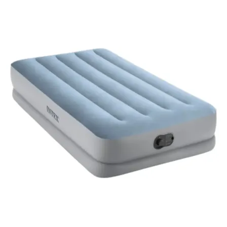 Colchão Inflável Solteiro C/ Bomba Embutida - Intex 64157 Cor Azul