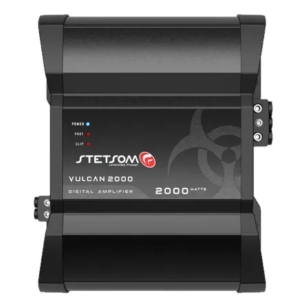 Módulo Amplificador Stetsom Vulcan 2000.1 Mono Full Range 2000w Rms Para 1 Ohm Preto