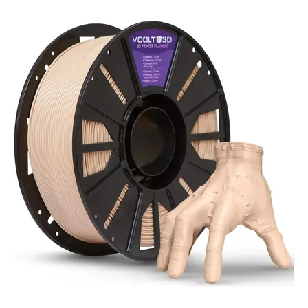 Filamento Pla Caucasiano Bege Claro 1Kg Voolt3D 1,75mm Para Impressora 3D Premium Imprimir Peças 3D Peças Impressas Modelos e Enfeites Produto Brasileiro Voolt3D