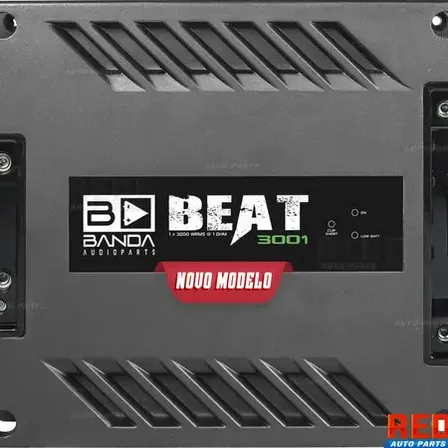 Módulo Amplificador Banda Beat 3001 3000w Rms 1 Canal 1 Ohm Classe D Cinza