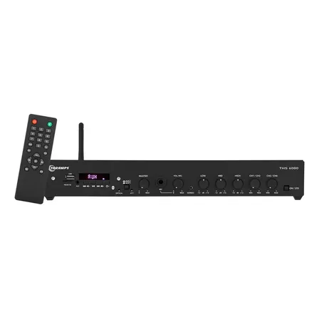 Receiver Amplificador Taramps THS 6000 de 400W RMS para 4 Canais, com Bluetooth e USB