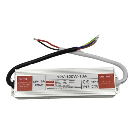 Fonte Blindada 12v 10a A Prova D Água Ip67 Bivolt P/ Led
