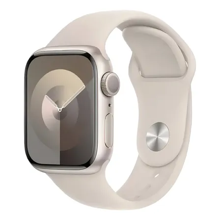 Apple Watch Series 9 Gps Caixa Estelar De Alumínio 41 Mm Pulseira Esportiva Estelar P/m Correa Esportiva