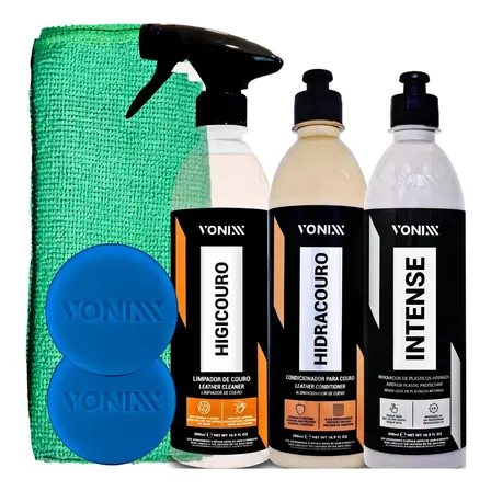 Kit Limpeza Automotiva Vonixx Revitalizador Painel 500ml