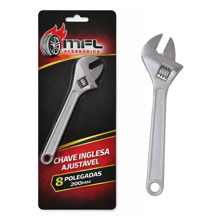 Chave Inglesa Ajustavel 8 Polegada 200mm Aco Universal Mfl