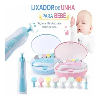 Cortador Aparador de Unha Bebê Elétrico com 6 Refis + Estojo, Seguro e Silencioso para Recém-Nascido e Infantil