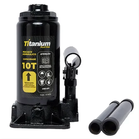 Macaco Garrafa Hidráulico 10 Toneladas Titanium Platina