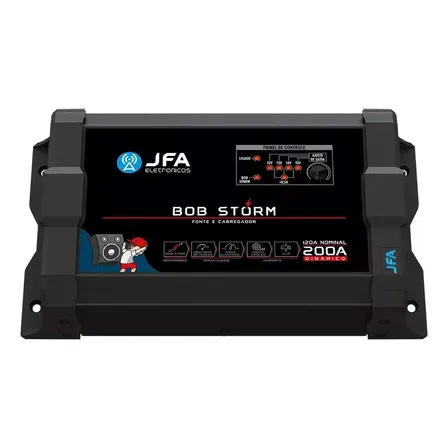 Fonte Carregador JFA Bob Storm 200A Bivolt para Som Automotivo e Projetos