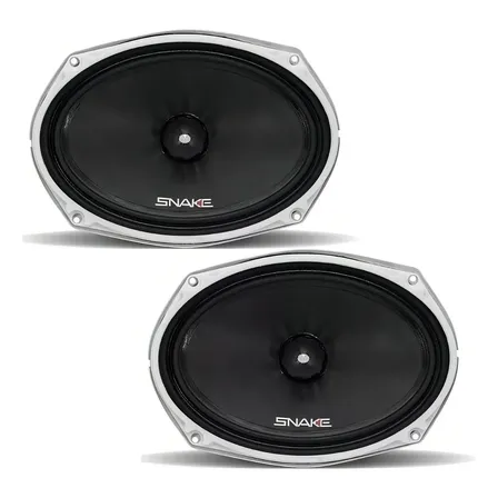 Par Alto Falante Médio Grave Snake 6x9 Polegadas Esv200 Rms Cor Branco