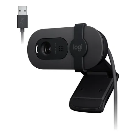 Webcam Full Hd Logitech Brio 100 - Grafite Preto