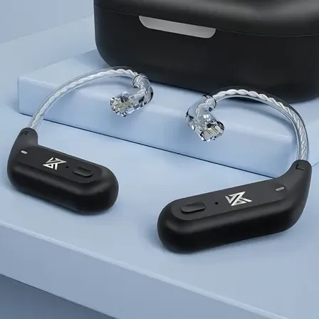 Módulo Tws Bluetooth 5.2 Kz Az09 Tipo C Com Microfone + Cor Preto