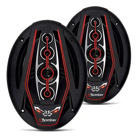 Alto Falante Bomber 6x9 Bicho Papão 350w Rms 6x9 Bomber Leds Preto