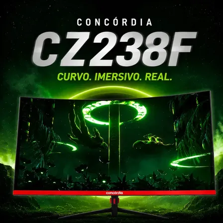 Monitor Gamer Concórdia com tela de 23.8" 100Hz e resolução Full HD