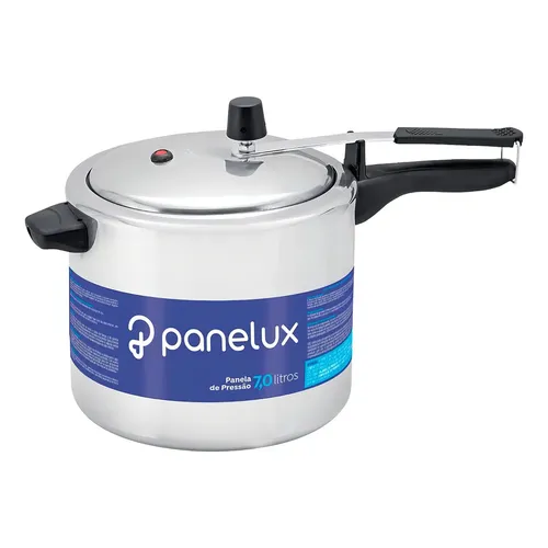 Panela De Pressão Grande 7 Litros Panelux Alumínio Polido
