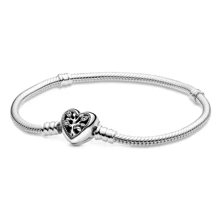 Pulseira Pandora Moments De Prata Esterlina Para Adultos 18 Cm Prateado 9.2 Mm