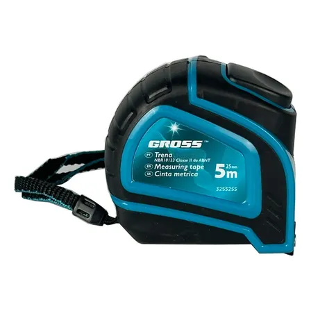 Trena 5m Profissional Estojo De Borracha - Gross