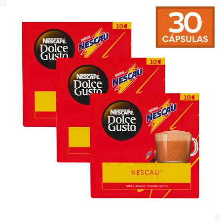 Kit 30 Capsulas Dolce Gusto Nescau Chocolate Nescafé