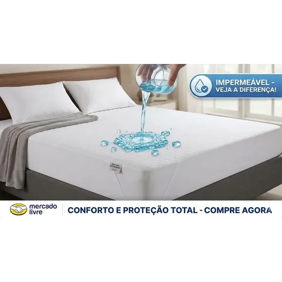Protetor De Colchão Casal Impermeável Comfort Malha Temima