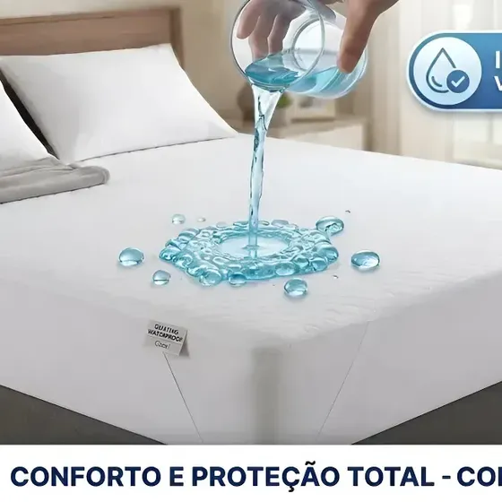 Protetor De Colchão Queen Impermeável Comfort Malha Temima