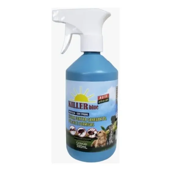 Bio Line Killer Blue Spray 250ml Antipulgas Carrapatos Fipronil