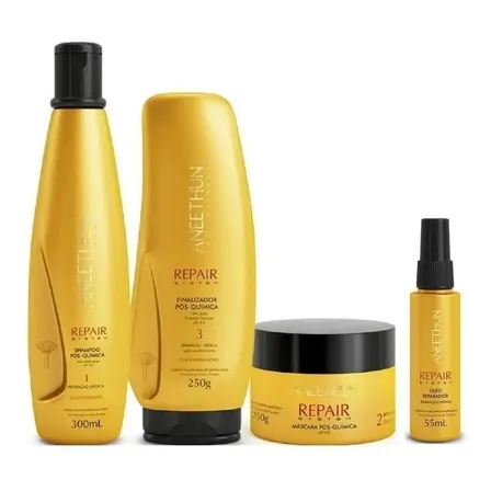 Kit Pos Quimica Aneethun 4 Produtos Repair System Completo