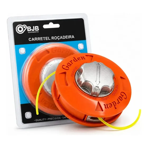 Carretel Automatico Catracado Manual com de Fio Nylon incluso para Roçadeiras Gasolina - Compativel com Toyama/tekna/husq/Vulcan/Terra/Bassco - BJB Equipamentos