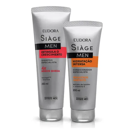 Kit Siàge Men Shampo 250ml + Condicionador Hidratação 200ml